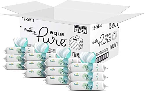 Baby Wipes, Pampers Aqua Pure Sensitive Water Baby Diaper Wipes, Hypoallergenic and Unscented, 12x Pop-Top Packs, 672 Count 2 Baby Wipes, Pampers Aqua Pure Sensitive Water Baby Diaper Wipes, Hypoallergenic and Unscented, 12x Pop-Top Packs, 672 Count