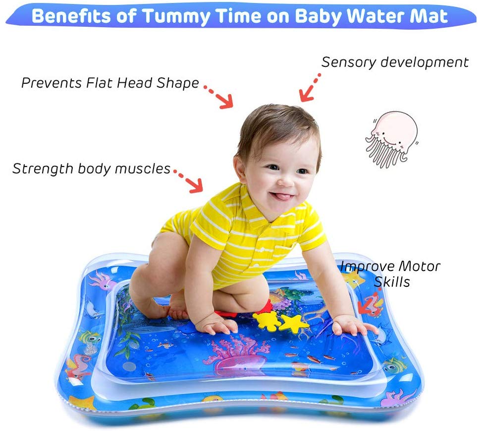 MAGIFIRE Tummy Time Baby Water Mat Infant Toy Inflatable Play Mat for 3 6 9 Months Newborn Boy Girl 2 MAGIFIRE Tummy Time Baby Water Mat Infant Toy Inflatable Play Mat for 3 6 9 Months Newborn Boy Girl