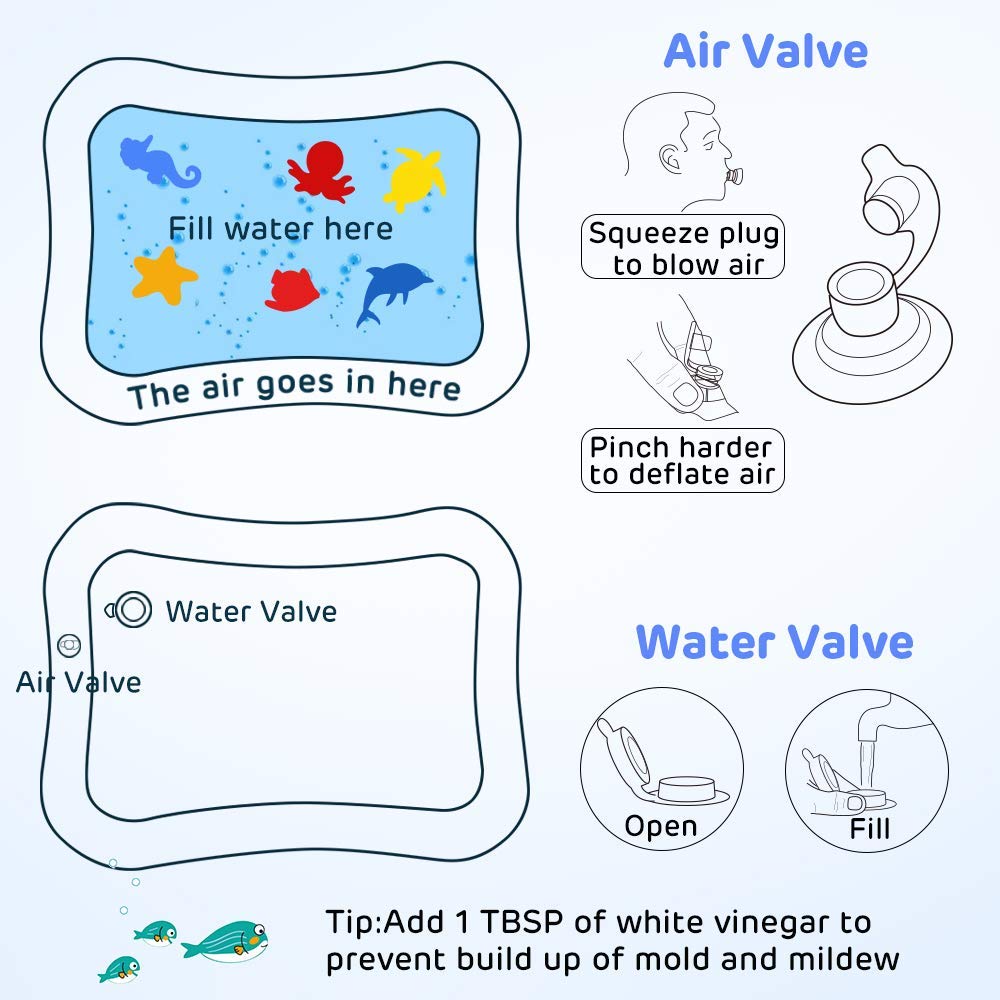 MAGIFIRE Tummy Time Baby Water Mat Infant Toy Inflatable Play Mat for 3 6 9 Months Newborn Boy Girl 5 MAGIFIRE Tummy Time Baby Water Mat Infant Toy Inflatable Play Mat for 3 6 9 Months Newborn Boy Girl